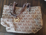Michael Kors Logo Brown Jacquard Purse