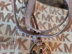 Michael Kors Logo Brown Jacquard Purse