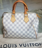 Auth Louis Vuitton Speedy Azur 25