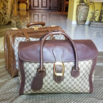 Auth Vintage Gucci Boston Carryall weekender mini luggage large handb