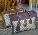 Auth Vintage Gucci Boston Carryall weekender mini luggage large handb
