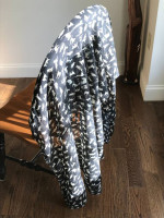 Cat design on black scarf