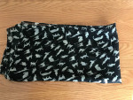 Cat design on black scarf