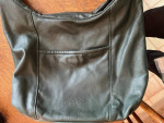 Stone Mountain soft blue leather hobo style bag, perfect cond