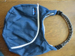 Kavu blue denim shoulder bag, braided rope handles, like new, no tags