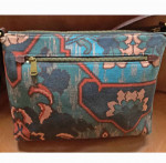 FOSSIL Large Kinley Crossbody Leather/Tapestry Aztec NWOT