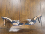Gianvito Rossi Mule Blue Denim Pump Sandals. Size 40