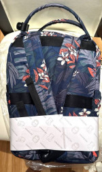 VANKEAN Laptop Backpack Blue with Floral Pattern- with built in USB Charging Cab