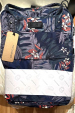 VANKEAN Laptop Backpack Blue with Floral Pattern- with built in USB Charging Cab
