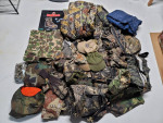 Big lot of Camo Clothing Suits Hats Gloves Accessories etc