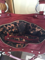 B Makowsky Thick Buttery Soft Red Leather Bag