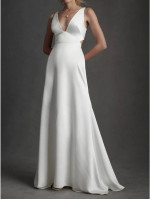 BHLDN Watters Collins Super Simple yet Sexy Wedding Dress