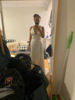 BHLDN Watters Collins Super Simple yet Sexy Wedding Dress