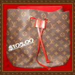 Brown & Red Leather Designer Theme Drawstring Shoulder Handbag For Wo