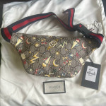 Authentic GUCCI GG Supreme Monogram Space Print Belt Bag