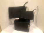 Victoria’s Secret Sequin Wristlet, Train Case and Beauty Bag Set. (Lip