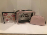 Victoria’s Secret 3pc Pink “Love” Beauty Bag Set