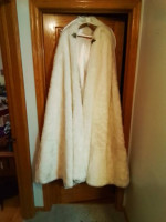 White Faux Fur Cloak Renaissance. Cosplay