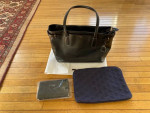 Tumi Sinclair Viera Black Leather Tote