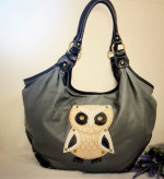 New Tilly's Owl Grey Hobo Bag/Purse