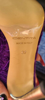 Pumps: Purple Identita CATRHINE BLACK VELVET 120mm