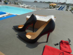 Christian Louboutin APOSTROPHY PUMPS 100 mm Stiletto BLACK 100% authen