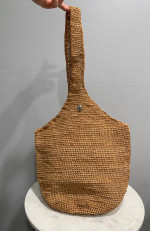Vintage HELEN KAMINSKI Carillo Woven Raffia Sac Shoulder large Bucket