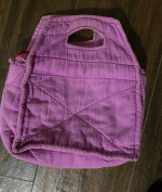 Faded purple Zippered bright Floral / Bird bag