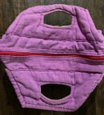 Faded purple Zippered bright Floral / Bird bag