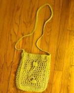 Vintage Crochet Woven Shoulder Handbag