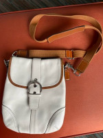Vintage Coach white xbody bag