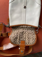 Vintage Coach white xbody bag