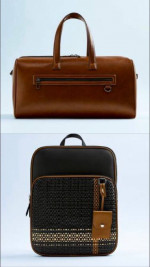 Zara Limited Edition Premium Leather Bag with Matching weaved Backpack