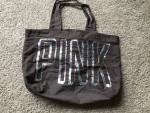 Victoria Secret gray "PINK" Tote Bag