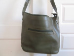 leather zip closure handbag
