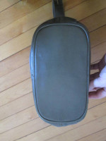 leather zip closure handbag