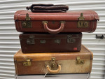 Lot of vintage luggage