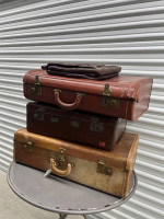 Lot of vintage luggage