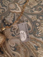 Jessica McClintock Noelle Woven Satin Glitter Evening Clutch - NEW!