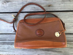 Dooney & Bourke Crossbody Purse Vintage Brown All Weather Leather Womens Bag