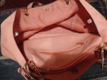 Tote Bag: Salmon Pink Large bag with detachable handpurse inside