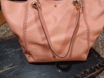 Tote Bag: Salmon Pink Large bag with detachable handpurse inside