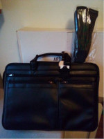 Black Genuine Leather Computer Bag