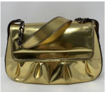 Gold Metallic Flap Fendi Purse