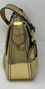 Gold Metallic Flap Fendi Purse