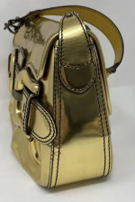 Gold Metallic Flap Fendi Purse