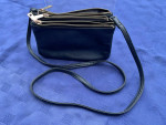 Safe Keeper RFID Black Mini Cross-Body Purse w 3 Zipper Pockets