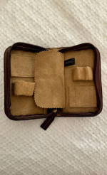 Vintage Fossil Brand Genuine Leather Men’s Dopp Travel Kit