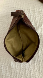 Vintage Fossil Brand Genuine Leather Men’s Dopp Travel Kit