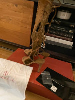 Tamara Mellon-Bad Girl High Tan Suede Gladiator Sandals size 7.5
